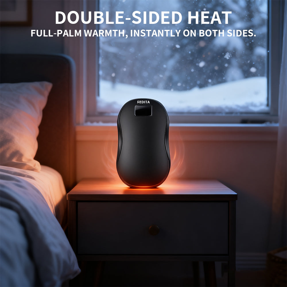 Double-sided heat for full-palm warmth